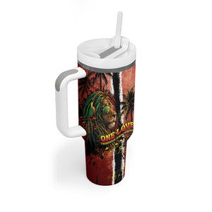 One Love Trinidad And Tobago Tumbler With Handle Rastafarian Lion Reggae Grunge Style