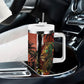 One Love Trinidad And Tobago Tumbler With Handle Rastafarian Lion Reggae Grunge Style