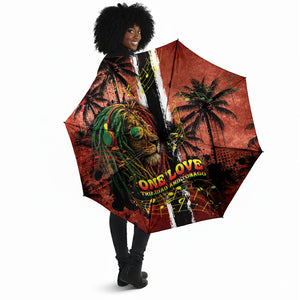 One Love Trinidad And Tobago Umbrella Rastafarian Lion Reggae Grunge Style