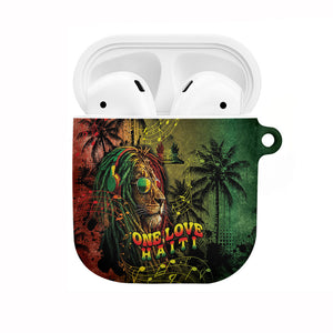 One Love Afro Haiti AirPods Case Rastafarian Lion Reggae Grunge Style