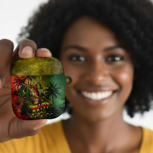 One Love Afro Haiti AirPods Case Rastafarian Lion Reggae Grunge Style