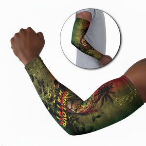 One Love Afro Haiti Arm Sleeves Rastafarian Lion Reggae Grunge Style
