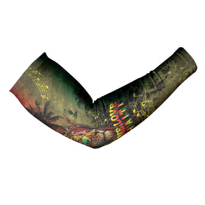 One Love Afro Haiti Arm Sleeves Rastafarian Lion Reggae Grunge Style