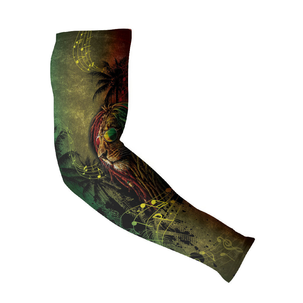 One Love Afro Haiti Arm Sleeves Rastafarian Lion Reggae Grunge Style