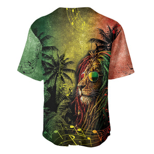 One Love Afro Haiti Baseball Jersey Rastafarian Lion Reggae Grunge Style