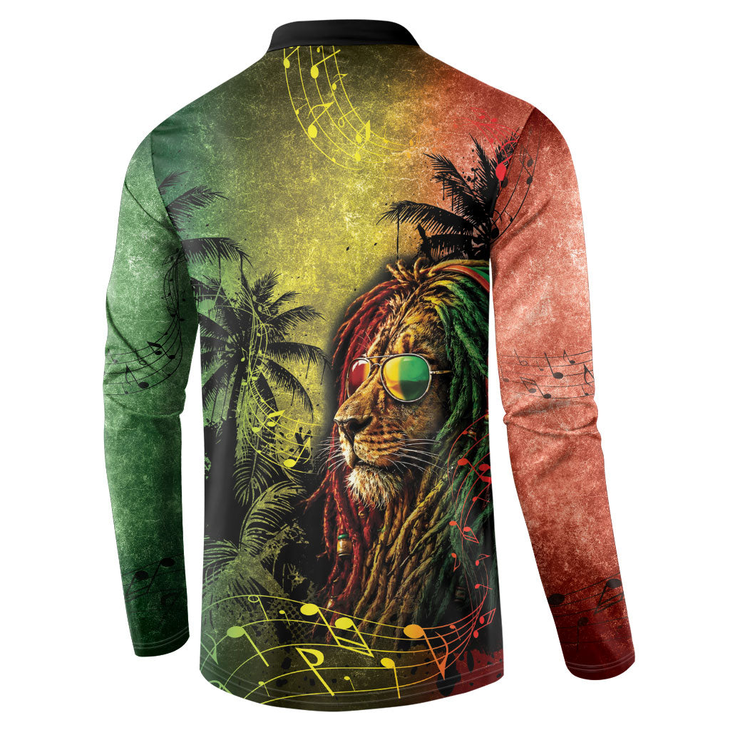 One Love Afro Haiti Button Sweatshirt Rastafarian Lion Reggae Grunge Style
