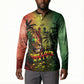 One Love Afro Haiti Button Sweatshirt Rastafarian Lion Reggae Grunge Style