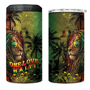 One Love Afro Haiti 4 in 1 Can Cooler Tumbler Rastafarian Lion Reggae Grunge Style