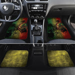 One Love Afro Haiti Car Mats Rastafarian Lion Reggae Grunge Style