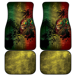 One Love Afro Haiti Car Mats Rastafarian Lion Reggae Grunge Style