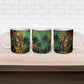 One Love Afro Haiti Ceramic Mug Rastafarian Lion Reggae Grunge Style