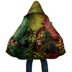 One Love Afro Haiti Cloak Rastafarian Lion Reggae Grunge Style