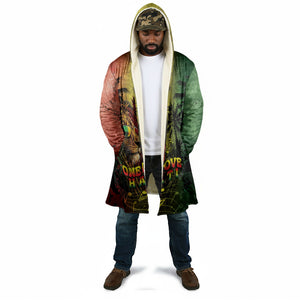 One Love Afro Haiti Cloak Rastafarian Lion Reggae Grunge Style
