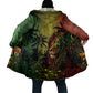One Love Afro Haiti Cloak Rastafarian Lion Reggae Grunge Style