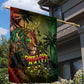 One Love Afro Haiti Garden Flag Rastafarian Lion Reggae Grunge Style