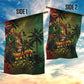 One Love Afro Haiti Garden Flag Rastafarian Lion Reggae Grunge Style