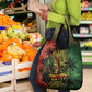 One Love Afro Haiti Grocery Bag Rastafarian Lion Reggae Grunge Style