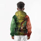 One Love Afro Haiti Kid Hoodie Rastafarian Lion Reggae Grunge Style