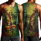 One Love Afro Haiti Men Tank Top Rastafarian Lion Reggae Grunge Style
