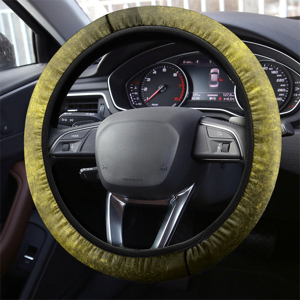 One Love Afro Haiti Steering Wheel Cover Rastafarian Lion Reggae Grunge Style