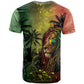 One Love Afro Haiti T shirt Rastafarian Lion Reggae Grunge Style