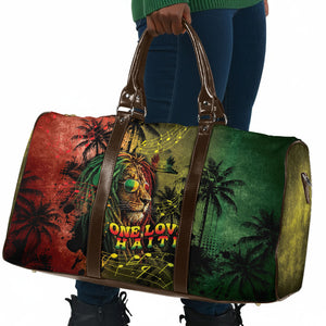 One Love Afro Haiti Travel Bag Rastafarian Lion Reggae Grunge Style