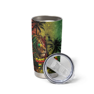 One Love Afro Haiti Tumbler Cup Rastafarian Lion Reggae Grunge Style