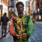 One Love Afro Haiti Zip Hoodie Rastafarian Lion Reggae Grunge Style