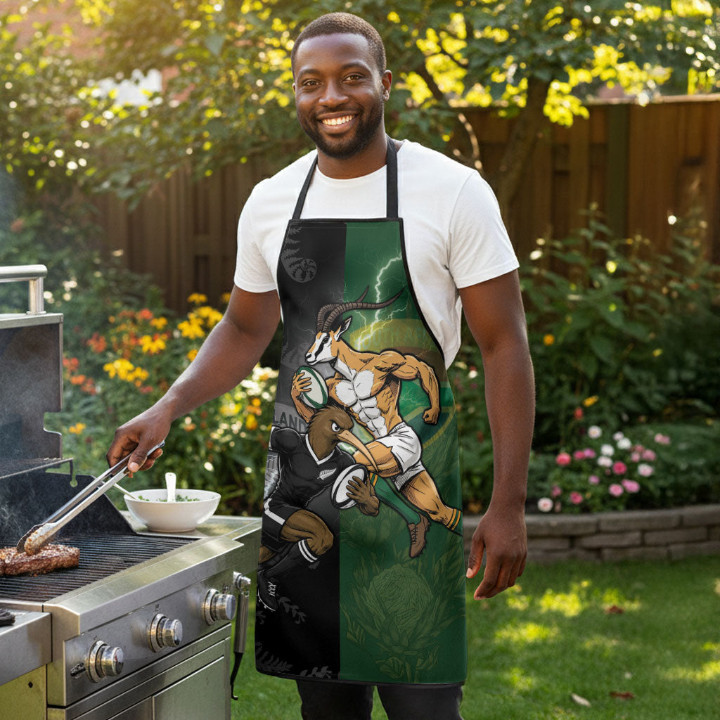 South Africa And New Zealand Apron Springboks And Kiwis Rugby Rivalry
