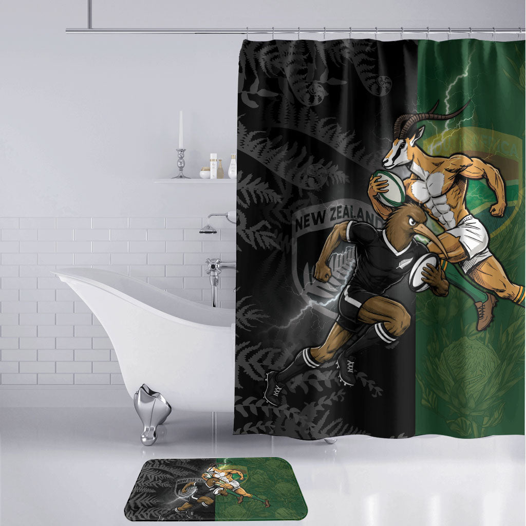South Africa And New Zealand Bathroom Set Springboks And Kiwis Rugby Rivalry