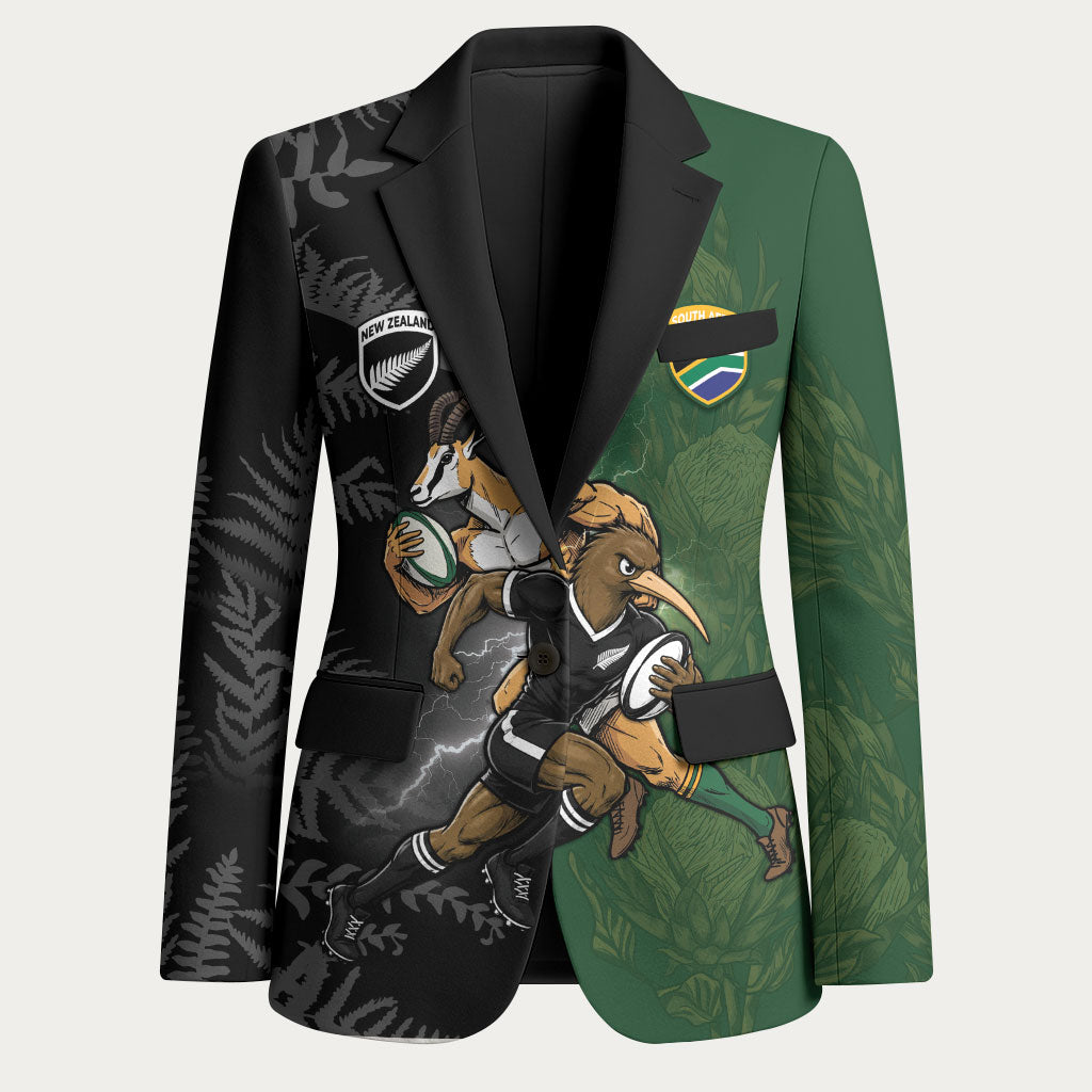 Custom South Africa And New Zealand Blazer Springboks And Kiwis Rugby Rivalry