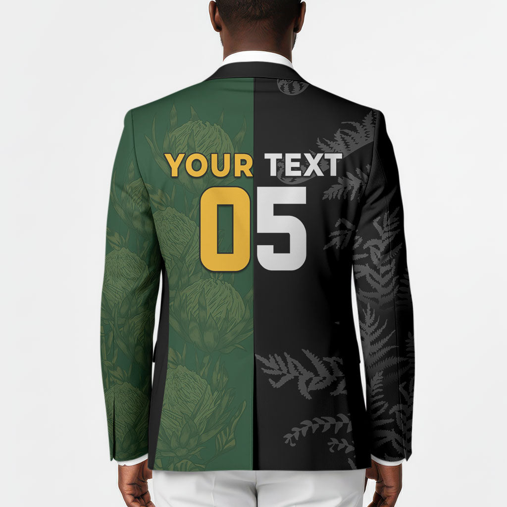 Custom South Africa And New Zealand Blazer Springboks And Kiwis Rugby Rivalry