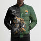 Custom South Africa And New Zealand Bomber Puffer Jacket Springboks And Kiwis Rugby Rivalry