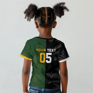 Custom South Africa And New Zealand Kid T shirt Springboks And Kiwis Rugby Rivalry