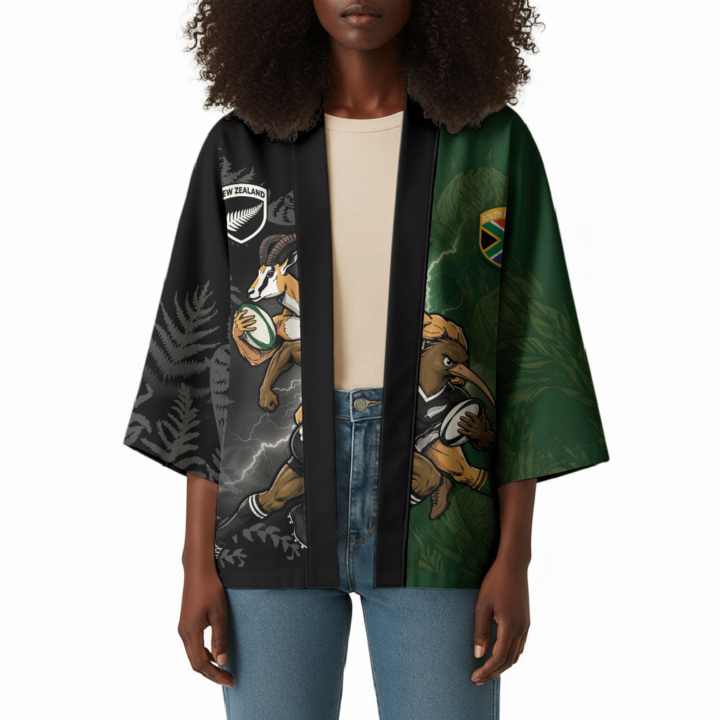 Custom South Africa And New Zealand Kimono Springboks And Kiwis Rugby Rivalry