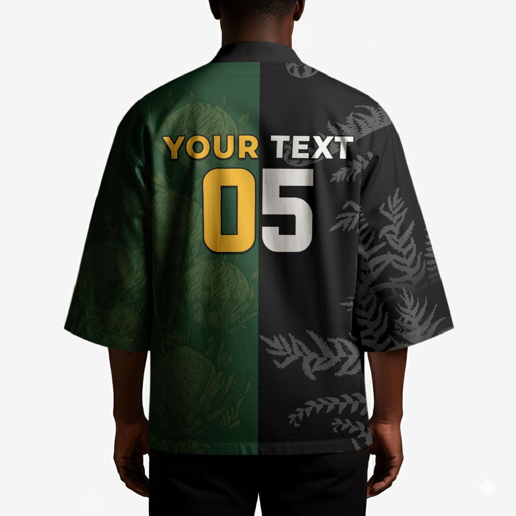 Custom South Africa And New Zealand Kimono Springboks And Kiwis Rugby Rivalry