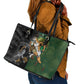 South Africa And New Zealand Leather Tote Bag Springboks And Kiwis Rugby Rivalry