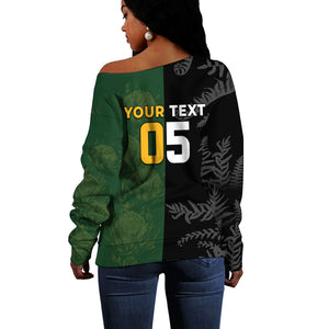 Custom South Africa And New Zealand Off Shoulder Sweater Springboks And Kiwis Rugby Rivalry