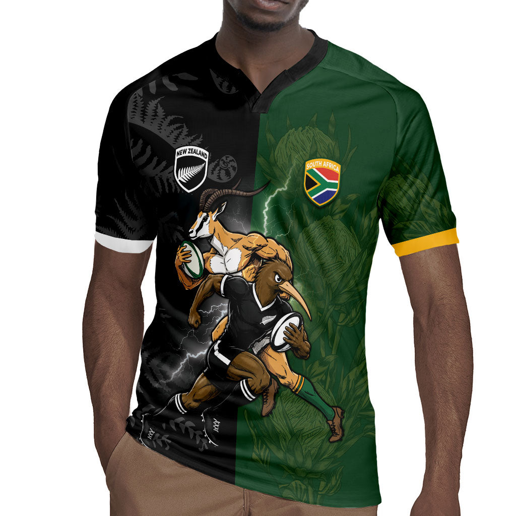 Custom South Africa And New Zealand Rugby Jersey Springboks And Kiwis Rugby Rivalry