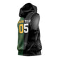 Custom South Africa And New Zealand Sleeveless Hoodie Springboks And Kiwis Rugby Rivalry