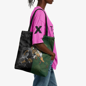 South Africa And New Zealand Tote Bag Springboks And Kiwis Rugby Rivalry