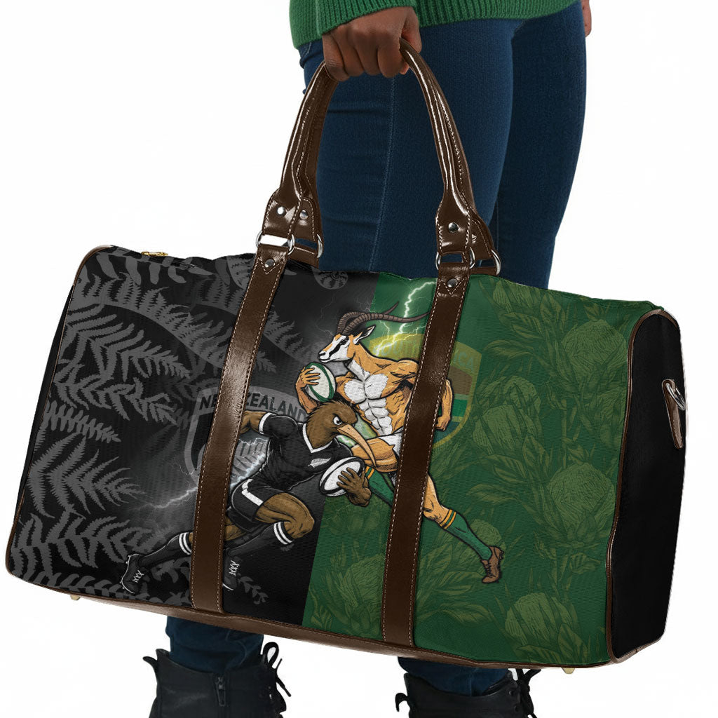 South Africa And New Zealand Travel Bag Springboks And Kiwis Rugby Rivalry