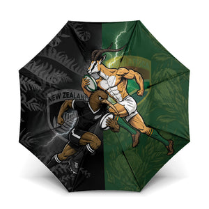 South Africa And New Zealand Umbrella Springboks And Kiwis Rugby Rivalry