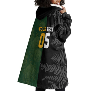 Custom South Africa And New Zealand Wearable Blanket Hoodie Springboks And Kiwis Rugby Rivalry