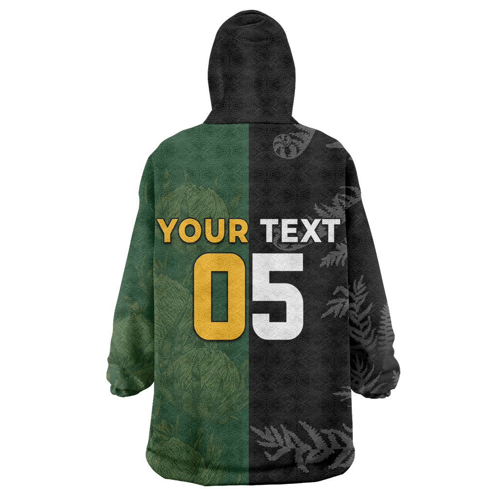 Custom South Africa And New Zealand Wearable Blanket Hoodie Springboks And Kiwis Rugby Rivalry