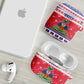 Afro Haiti Christmas AirPods Case Coat Of Arms Jwaye Nwel