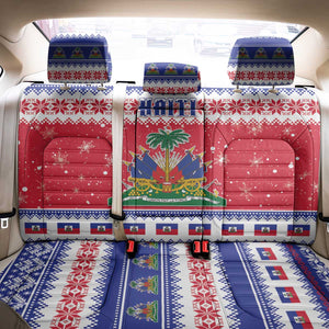 Afro Haiti Christmas Back Car Seat Cover Coat Of Arms Jwaye Nwel - African Pride