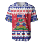 Afro Haiti Christmas Baseball Jersey Coat Of Arms Jwaye Nwel - African Pride