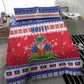 Afro Haiti Christmas Bedding Set Coat Of Arms Jwaye Nwel - African Pride