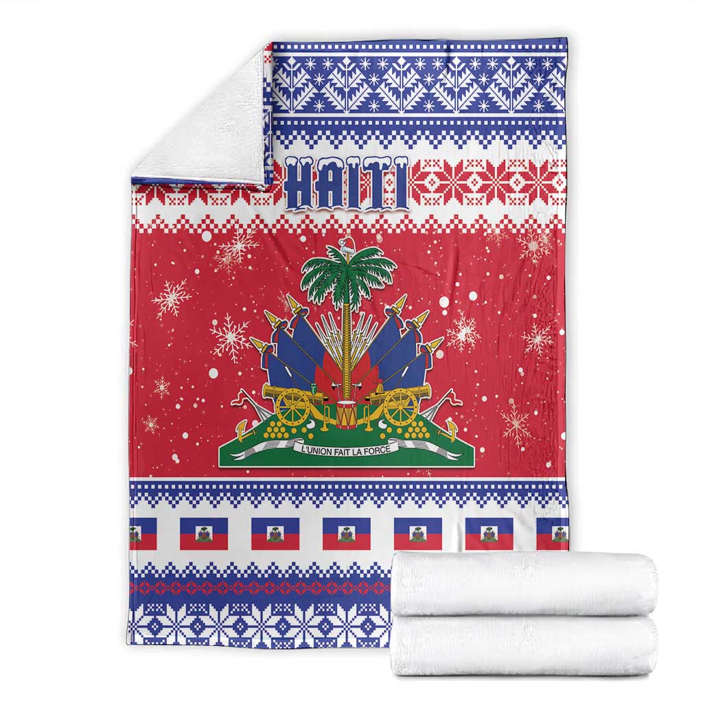 Afro Haiti Christmas Blanket Coat Of Arms Jwaye Nwel - African Pride